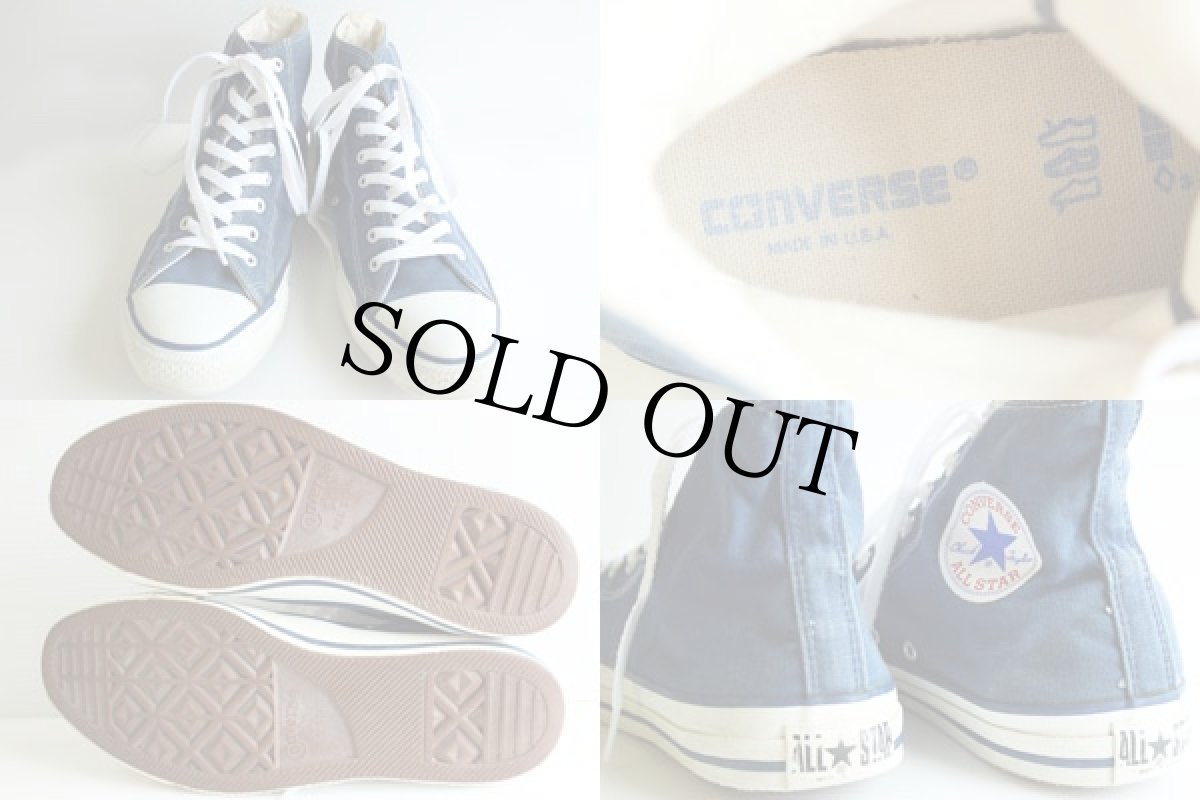 画像3: 90s USA製 CONVARSEコンバース ALLSTARオールスター HI 紺 9 (3)