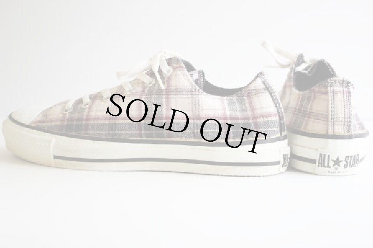 画像2: 90s USA製 CONVARSEコンバース ALL STARオールスター Low チェック 7.5 (2)