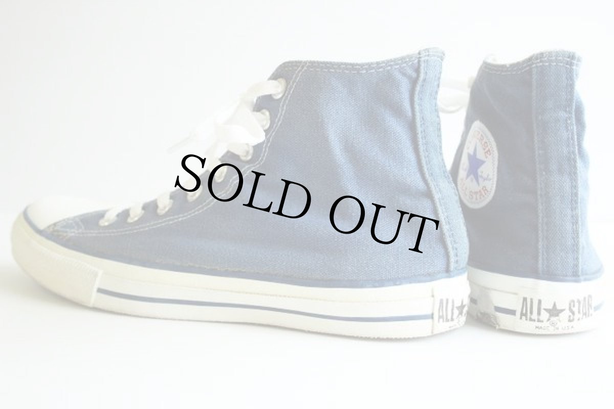 画像2: 90s USA製 CONVARSEコンバース ALLSTARオールスター HI 紺 7.5 (2)