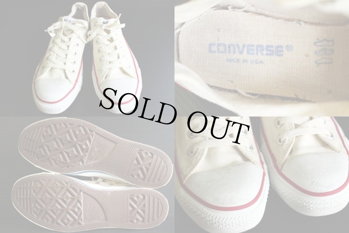 画像3: 90s USA製 CONVARSEコンバース ALL STARオールスター Low 生成り 7.5 (3)