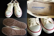 画像3: 90s USA製 CONVARSEコンバース ALL STARオールスター Low 生成り 7.5 (3)