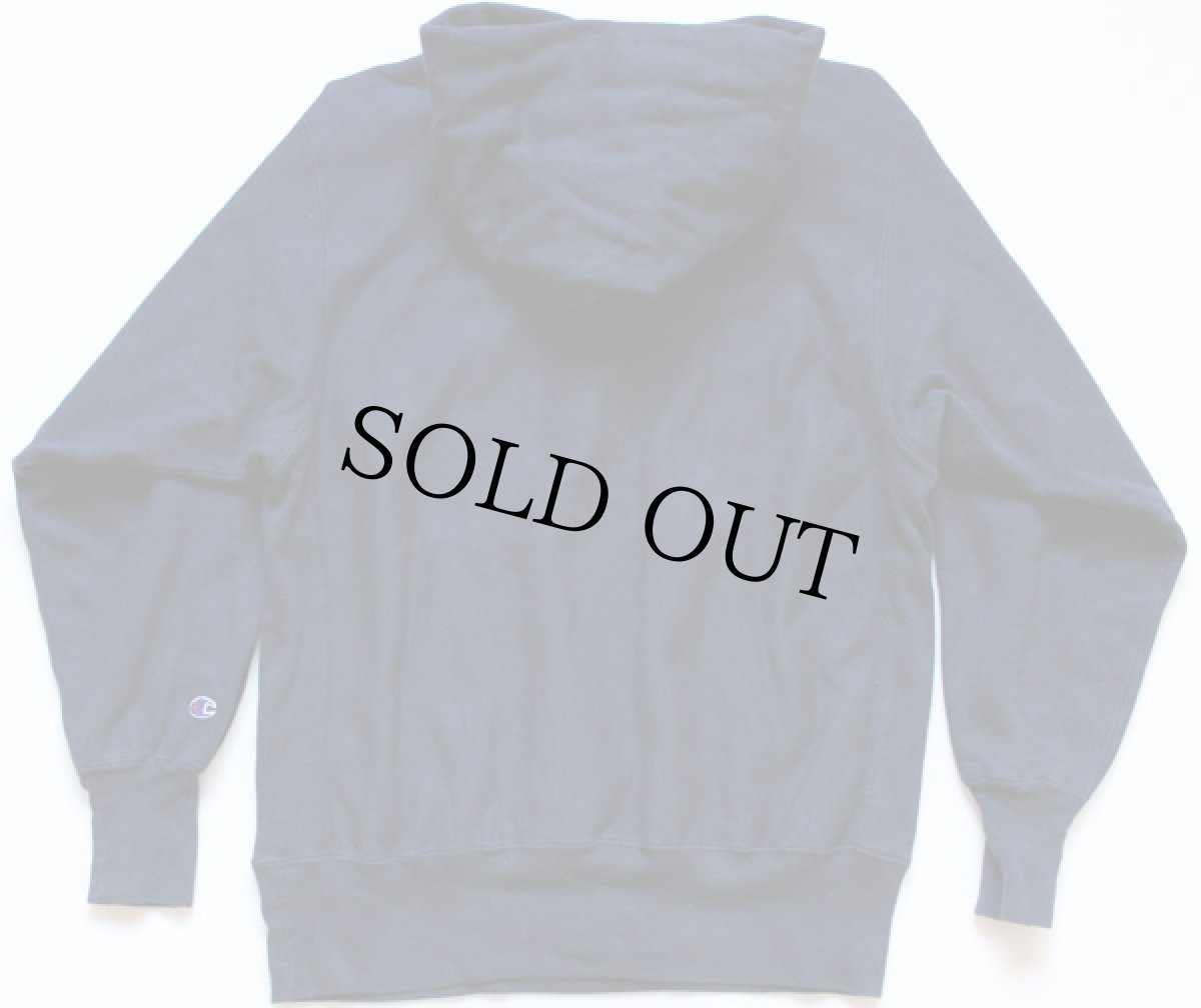 画像2: 90s USA製 Championチャンピオン ワンポイント リバースウィーブ スウェットパーカー 紺 XL (2)