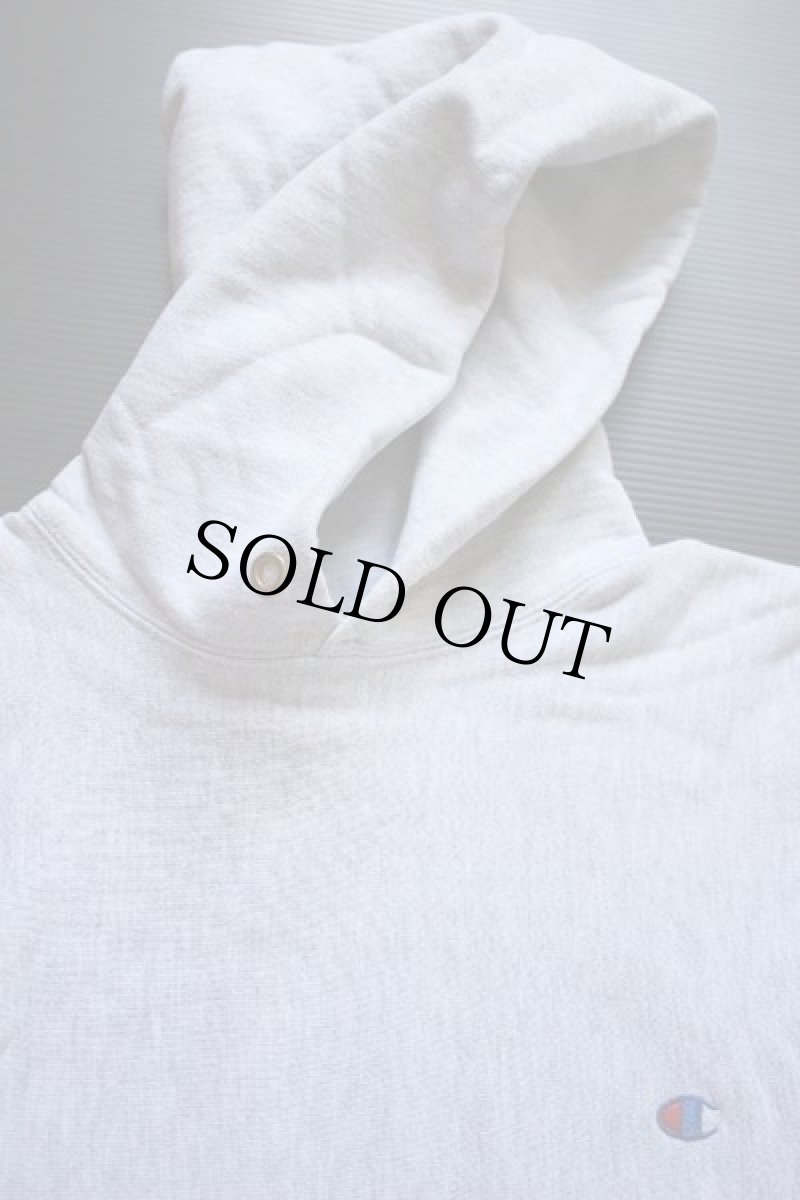 画像2: 80s USA製 Championチャンピオン ワンポイント リバースウィーブ スウェットパーカー 杢グレー XL (2)