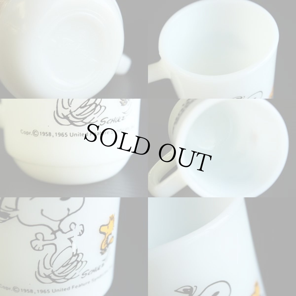 画像3: 70s USA製 Fire-Kingファイヤーキング スヌーピー JOY マグカップ (3)