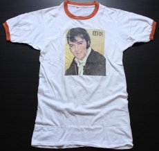 画像2: 70s ELVIS エルビス プレスリー アイロンプリント リンガーTシャツ (2)