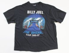 画像2: 80s USA製 Hanes BILLY JOELビリージョエル ツアー コットンTシャツ 黒 XL (2)