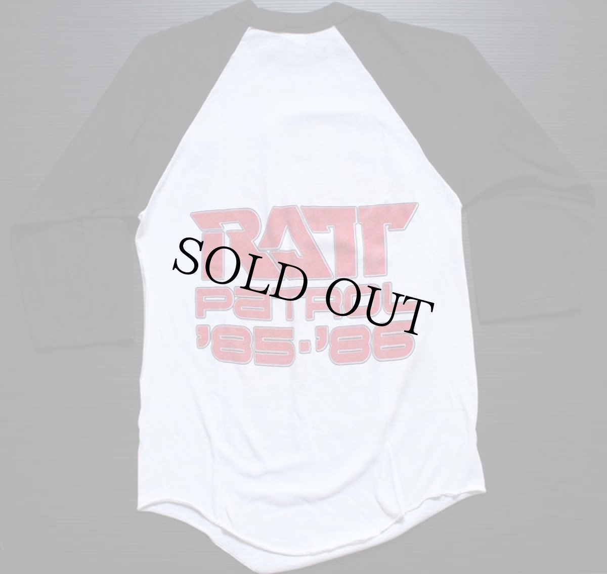 画像2: 80s USA製 RATT PATROL PATROL '85-'86 七分袖 ラグラン バンドTシャツ M (2)