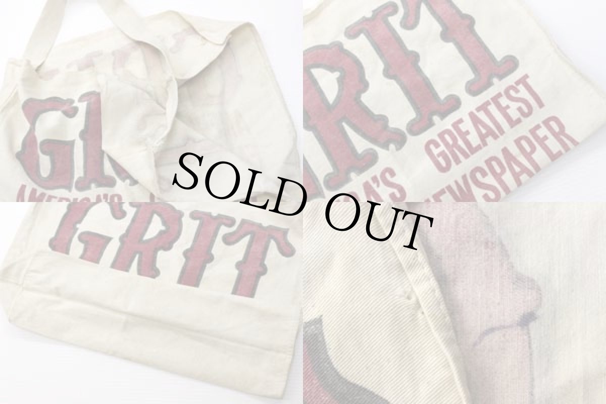 画像3: ビンテージ GRIT 染み込みプリント ニュースペーパーバッグ (3)