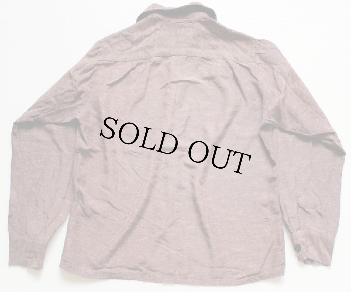 画像2: 50s PENNEY'S TOWNCRAFT カスリ柄 レーヨン オープンカラーシャツ (2)