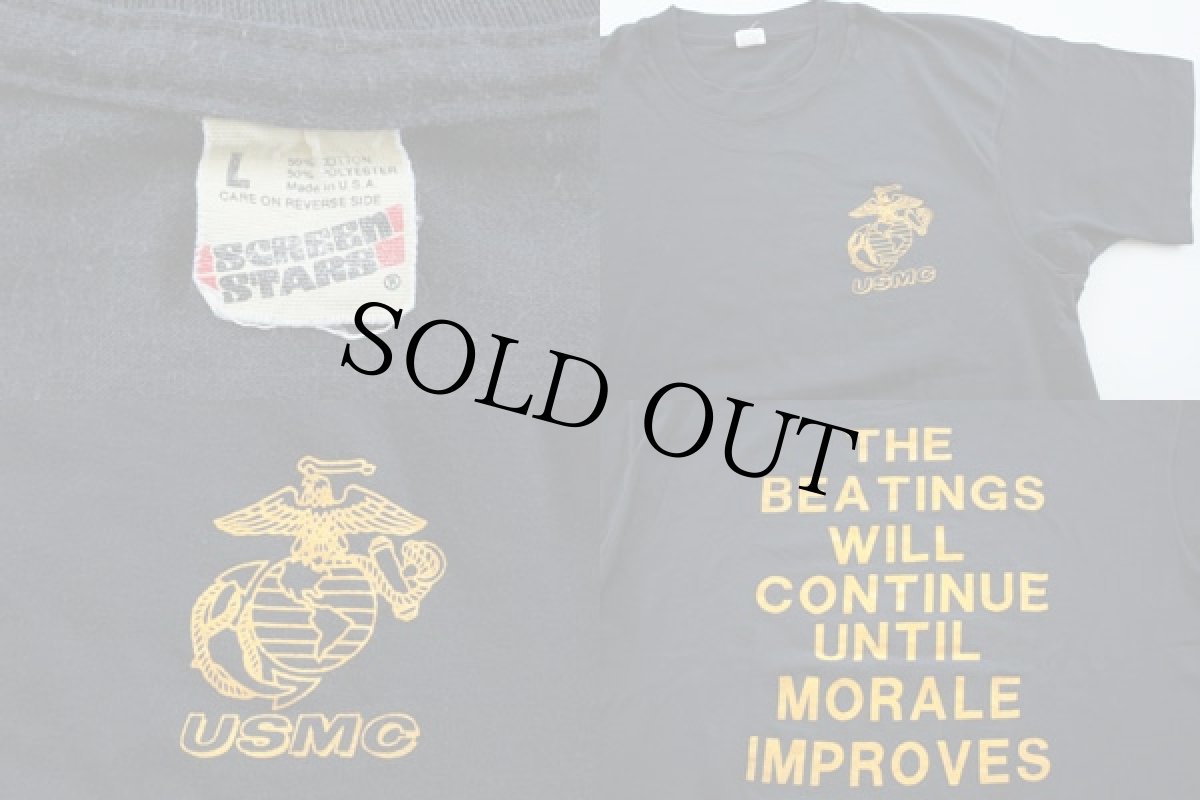 画像3: 80s USMC Tシャツ 黒 L (3)