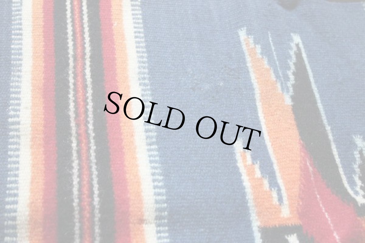 画像3: ビンテージ ネイティブ柄 チマヨ ラグ マット (3)