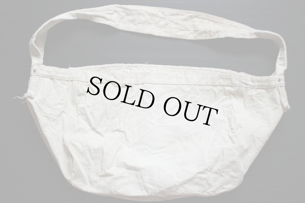 画像2: ビンテージ キャンバス ニュースペーパーバッグ 生成り (2)