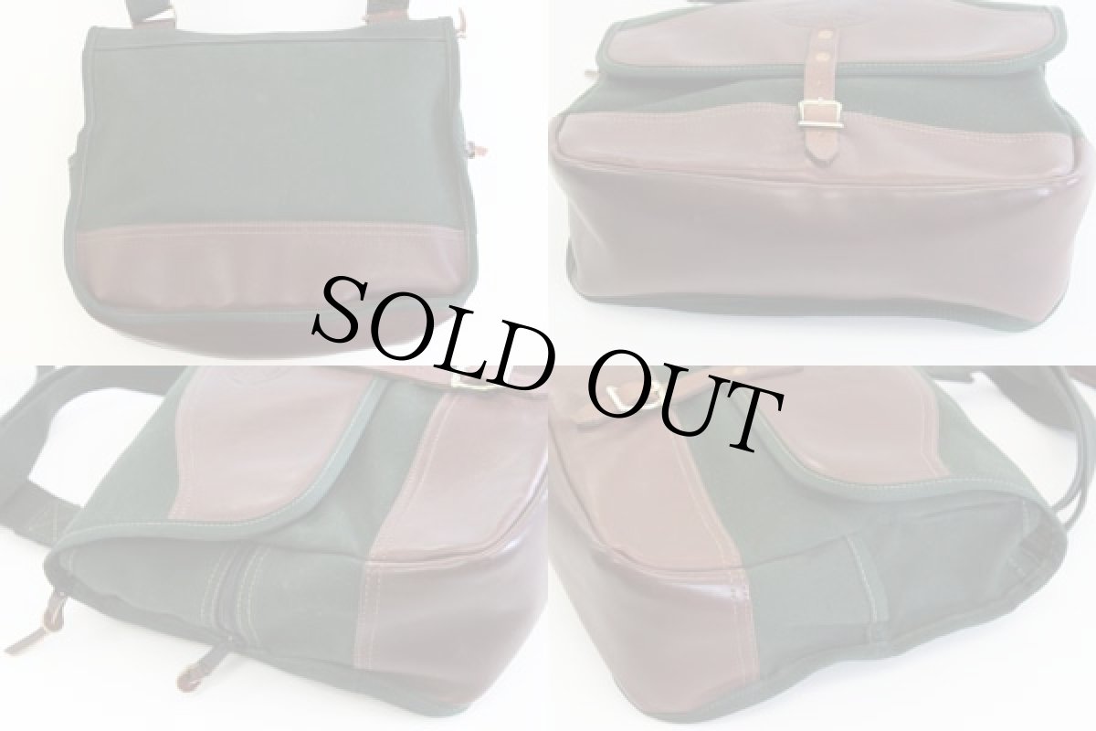 画像2: USA製 DRY GOODS キャンバス×レザー ショルダーバッグ (2)