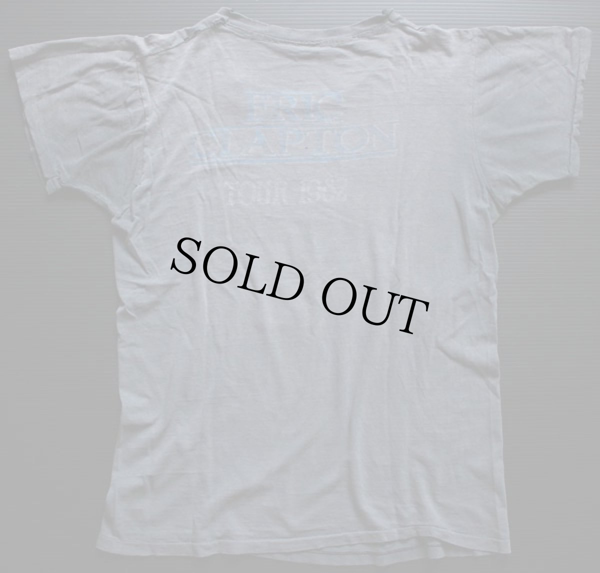 画像2: 80s USA製 ERIC CLAPTONエリッククラプトン 1982ツアー コットンTシャツ 炭黒 L (2)