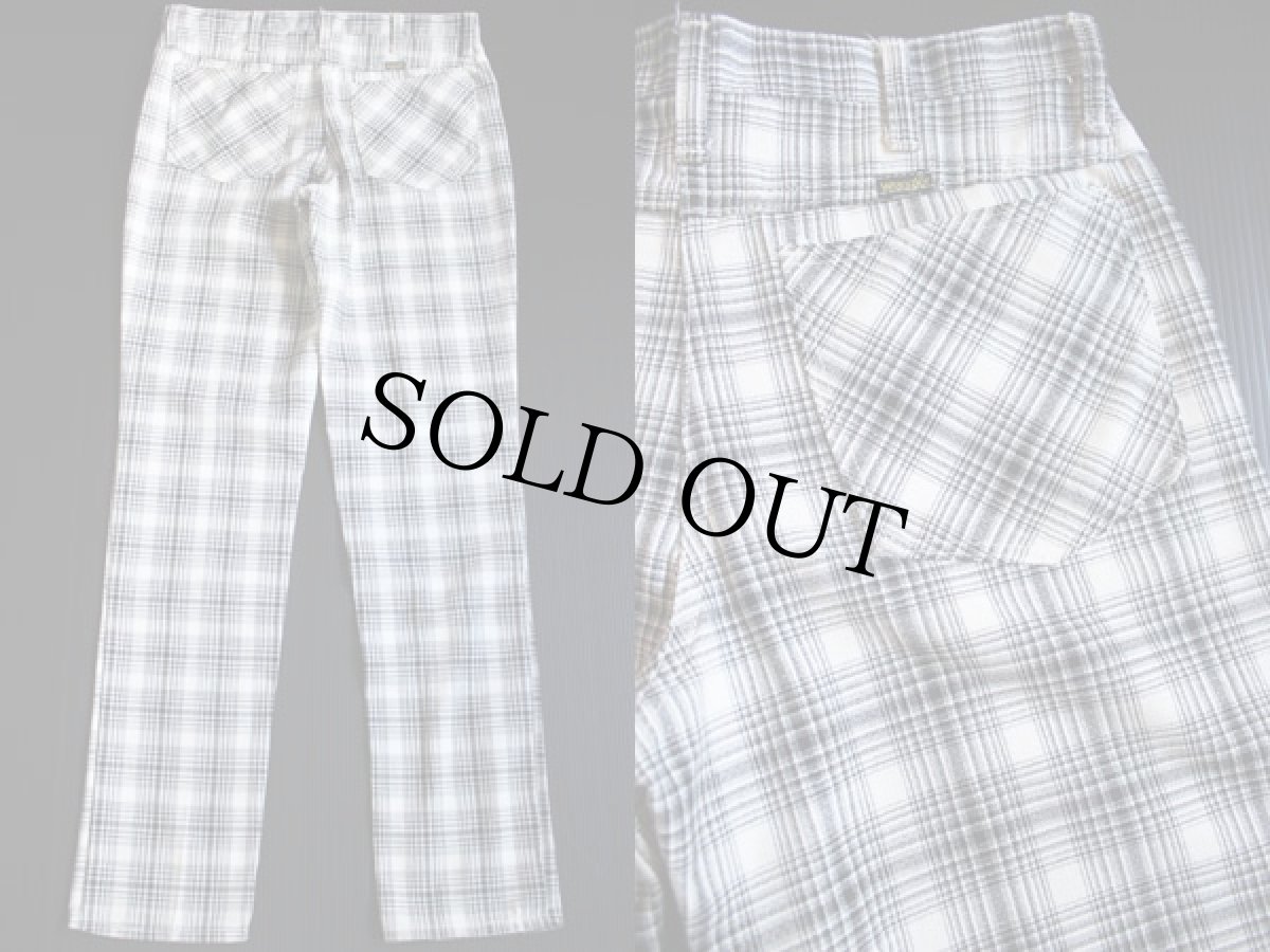 画像2: 70s USA製 Wranglerラングラー チェックパンツ w32 (2)