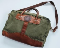 画像1: DULUTH PACKダルースパック キャンバス×レザー 2way ショルダーバッグ 緑 (1)