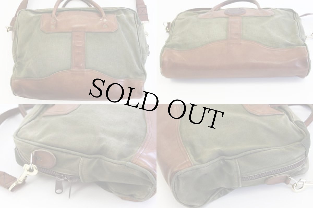 画像2: DULUTH PACKダルースパック キャンバス×レザー 2way ショルダーバッグ 緑 (2)