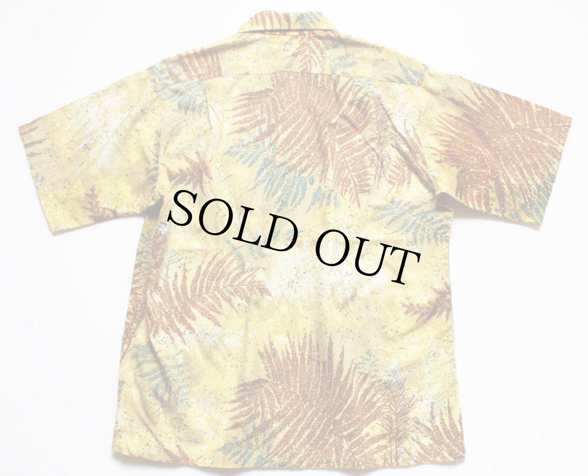 画像2: 50s ハワイ製 Kamehameha コットン アロハシャツ M (2)