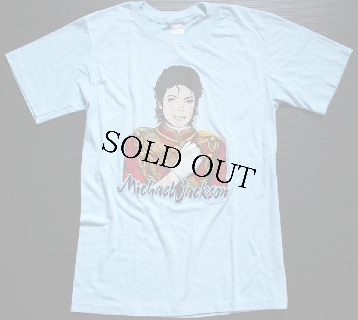 画像2: 80s USA製 Michael Jacksonマイケルジャクソン Tシャツ 水色 L (2)