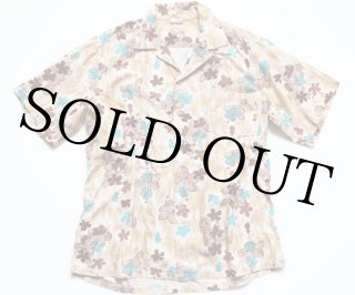 50s PENNEY'S TOPFLIGHT アトミック柄 半袖 レーヨンシャツ M