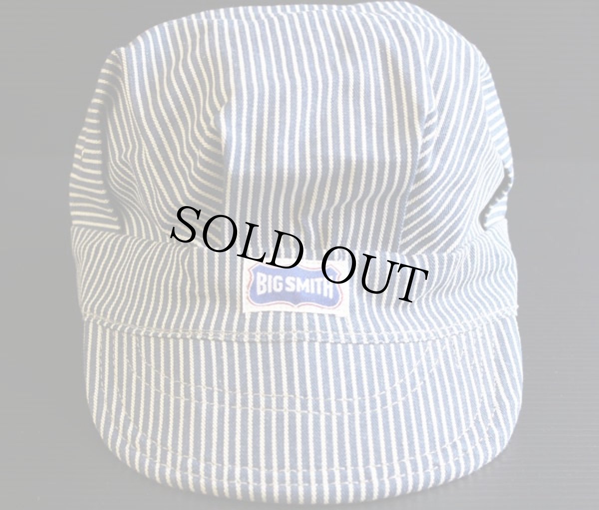 画像2: 70s BIG SMITHビッグスミス ヒッコリーワークキャップ 61cm (2)