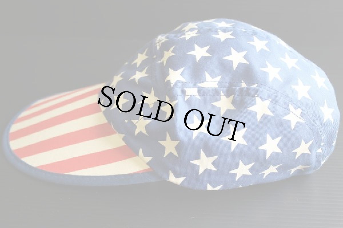 画像2: 90s USA製 星条旗柄 ロングビル コットンキャップ (2)