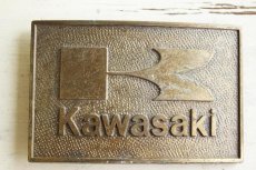 画像1: 70s Kawasakiカワサキ バックル (1)