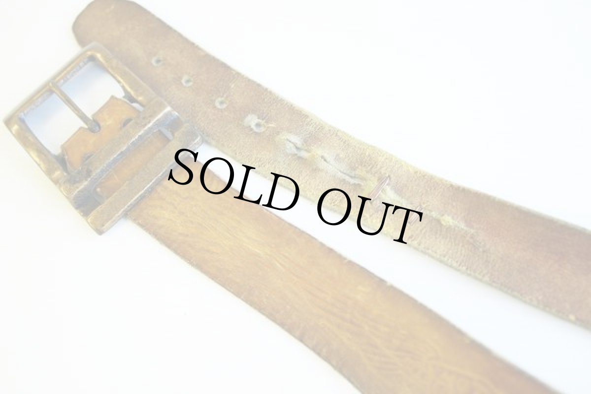 画像2: 70s HARLEY-DAVIDSONハーレー ダビッドソン 型押し レザーベルト 茶 (2)