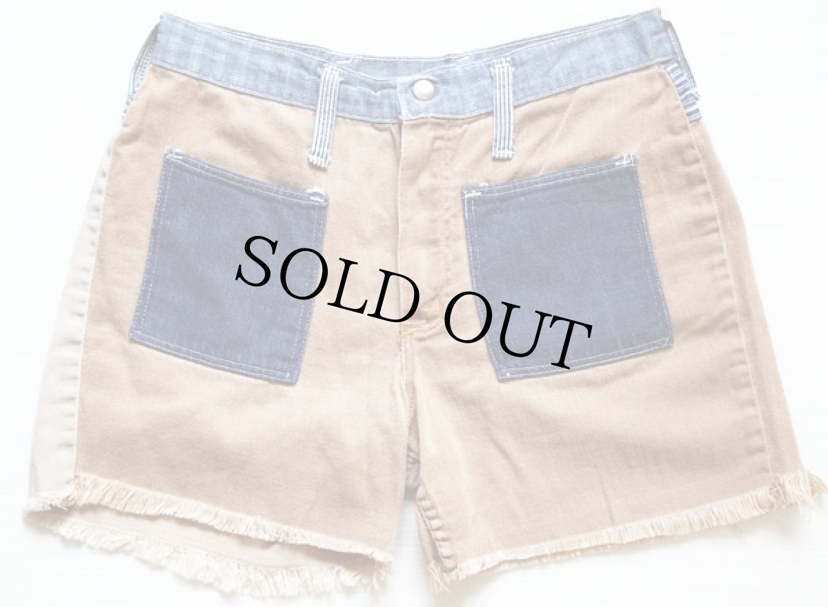 画像2: 70s USA製 Wranglerラングラー× Peter maxピーターマックス クレイジーパターン カットオフ ショートパンツ★ショーツ (2)