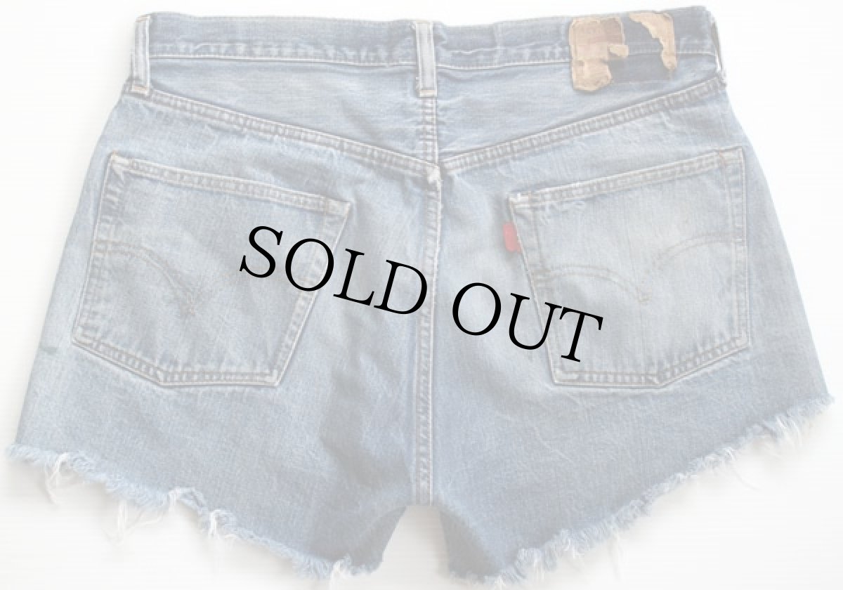 画像2: 70s USA製 Levi'sリーバイス 501 シングル 66前期 カットオフ デニムショートパンツ w34★ショーツ (2)