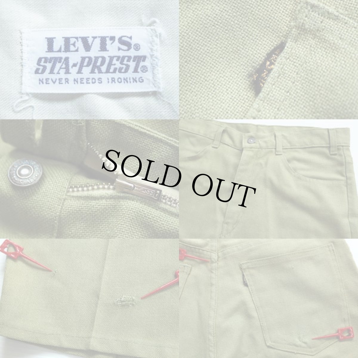 画像3: 70s LEVI'Sリーバイス BIGE STA-PRESTスタプレ ショートパンツ w32★ショーツ (3)