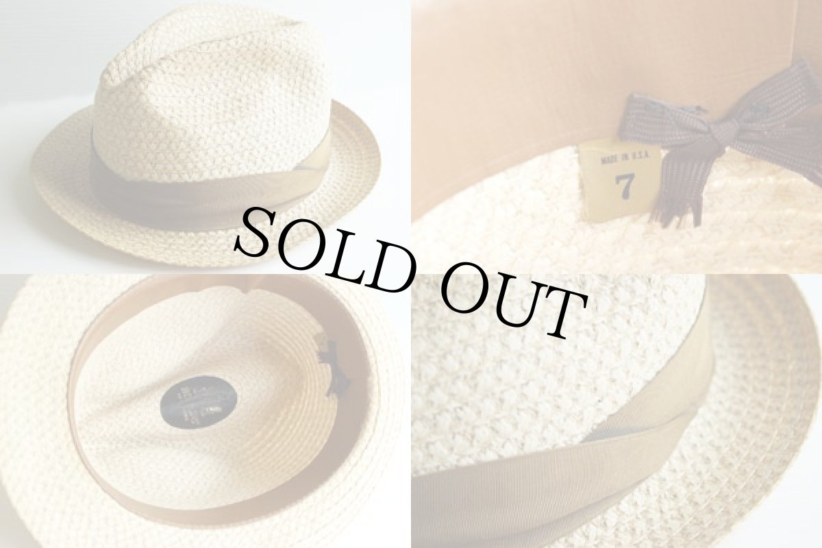 画像3: ビンテージ USA製 HOPKINS 中折れ パナマハット 7 (3)