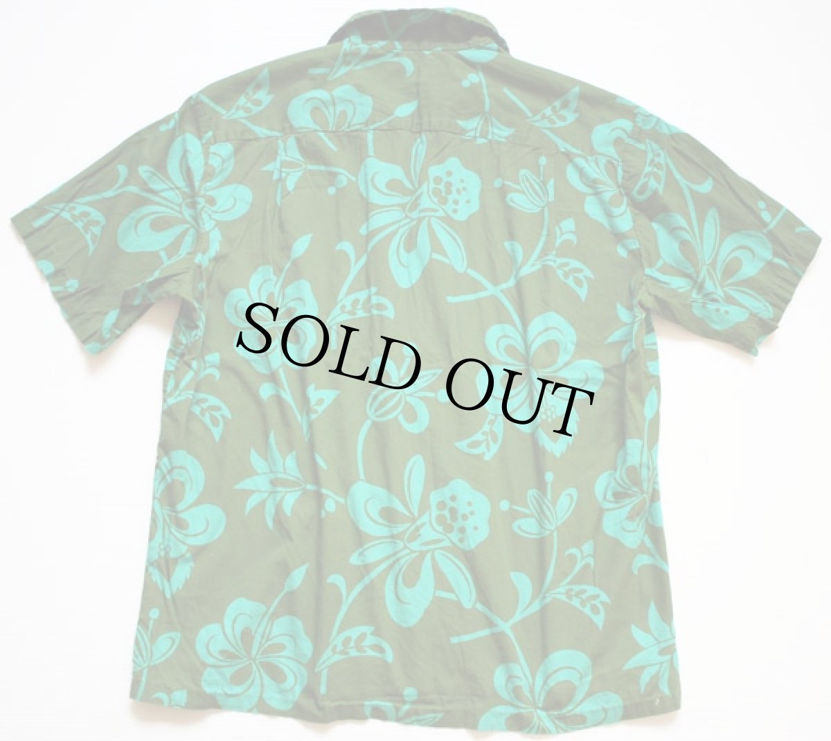 画像2: 60s ハワイ製 HOALOHA ハイビスカス柄 コットン アロハシャツ (2)