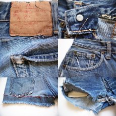 画像3: 60s USA製 LEVI'Sリーバイス 501 BIGE カットオフ デニムショートパンツ w29★ショーツ (3)