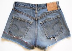 画像2: 60s USA製 LEVI'Sリーバイス 501 BIGE カットオフ デニムショートパンツ w29★ショーツ (2)