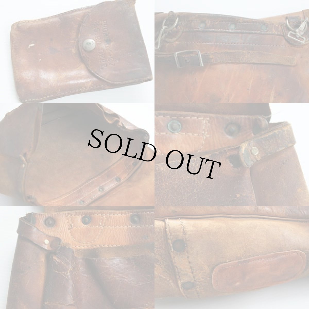 画像3: 60s レザー USメールバッグ (3)