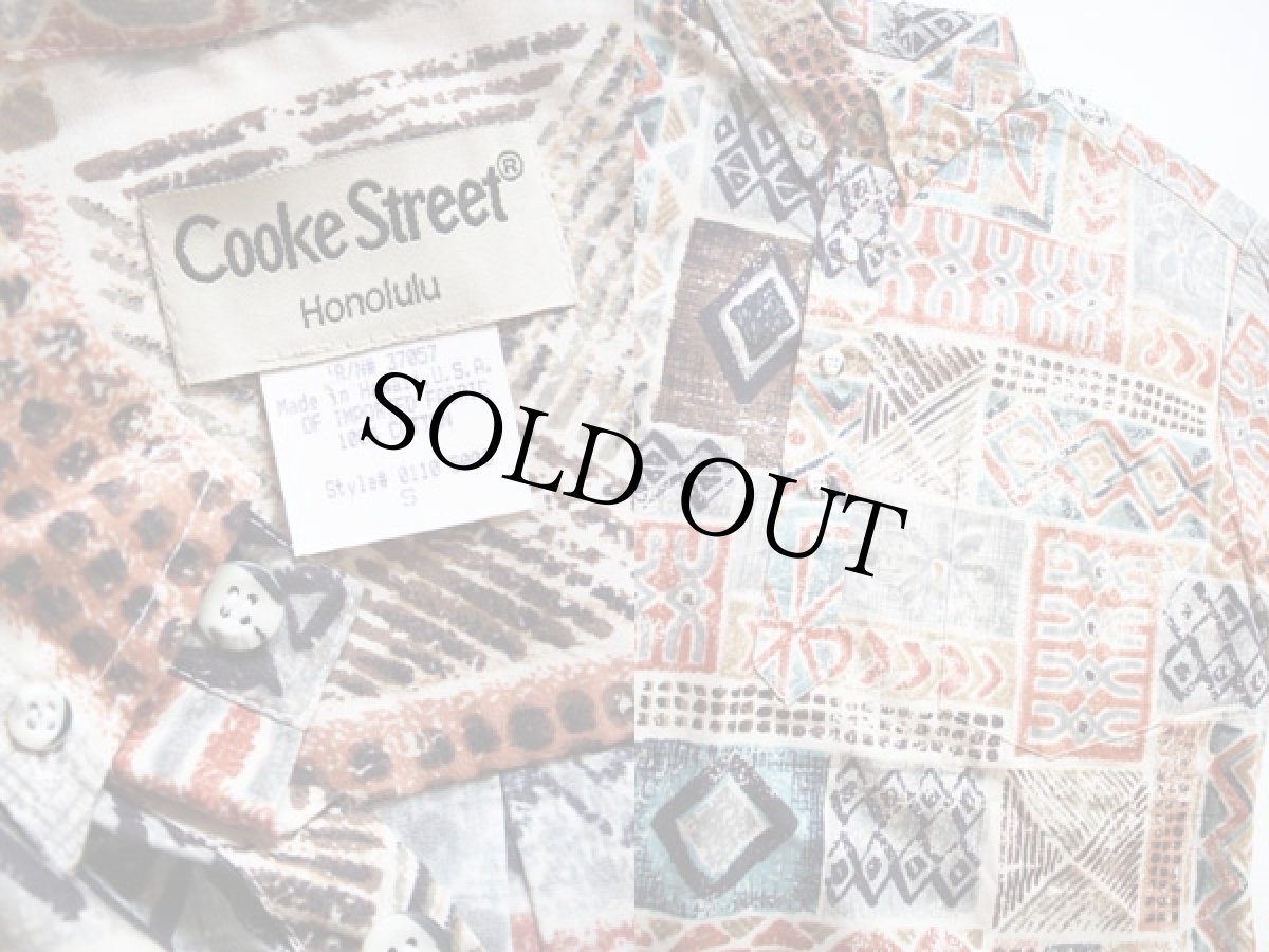 画像3: ハワイ製 Cooke Street プルオーバー コットン アロハシャツ S (3)