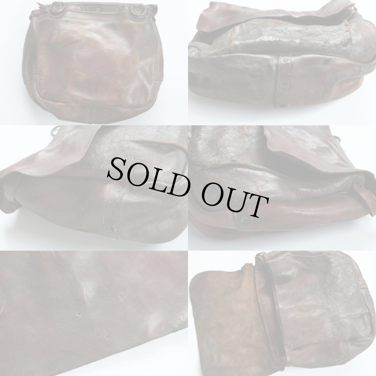 画像2: ビンテージ レザー USメールバッグ (2)