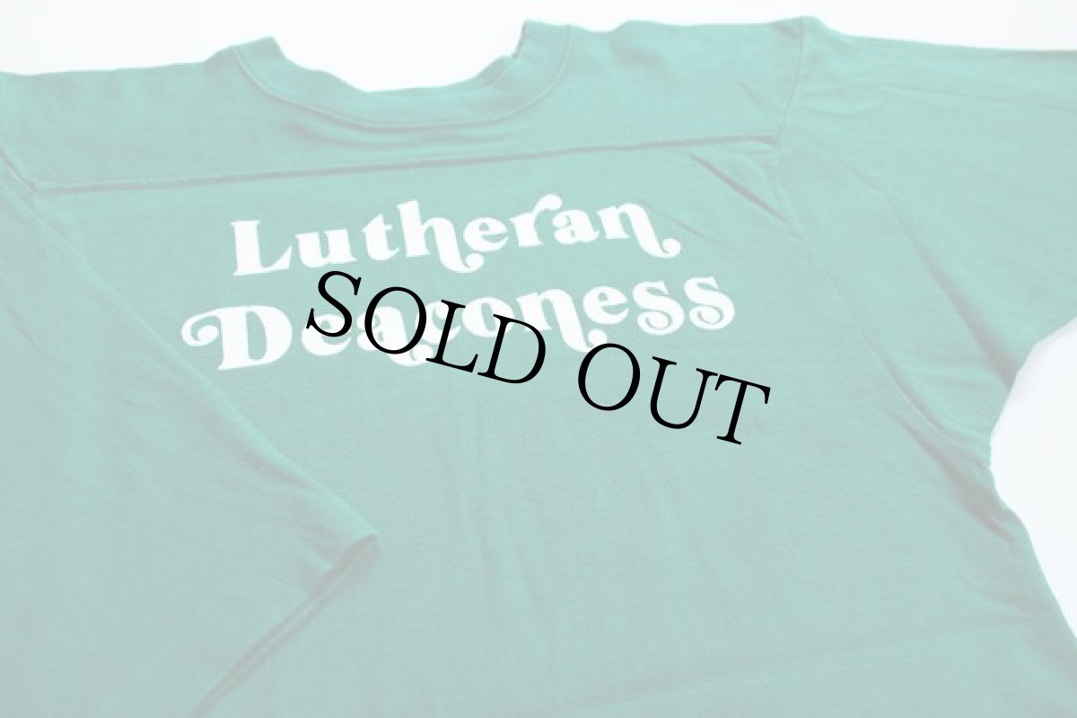 画像2: 70s USA製 Championチャンピオン フットボールTシャツ 緑 S (2)