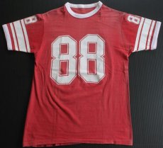 画像1: 80s 88 ナンバリング フットボールTシャツ 赤 (1)