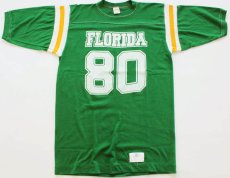 画像2: 80s USA製 FLORIDA 80 ナンバリング フットボールTシャツ 緑 XL (2)