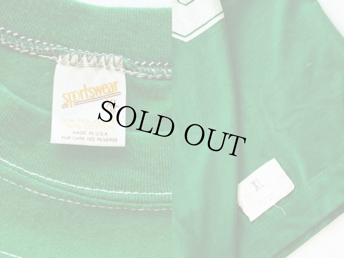 画像3: 80s USA製 FLORIDA 80 ナンバリング フットボールTシャツ 緑 XL (3)