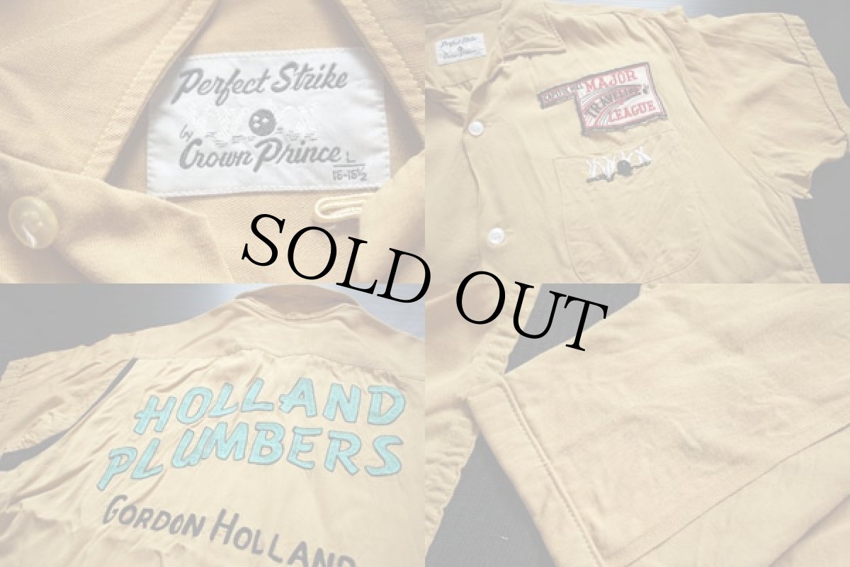 画像3: 50s Crown Prince チェーン刺繍 レーヨン ボウリングシャツ L (3)