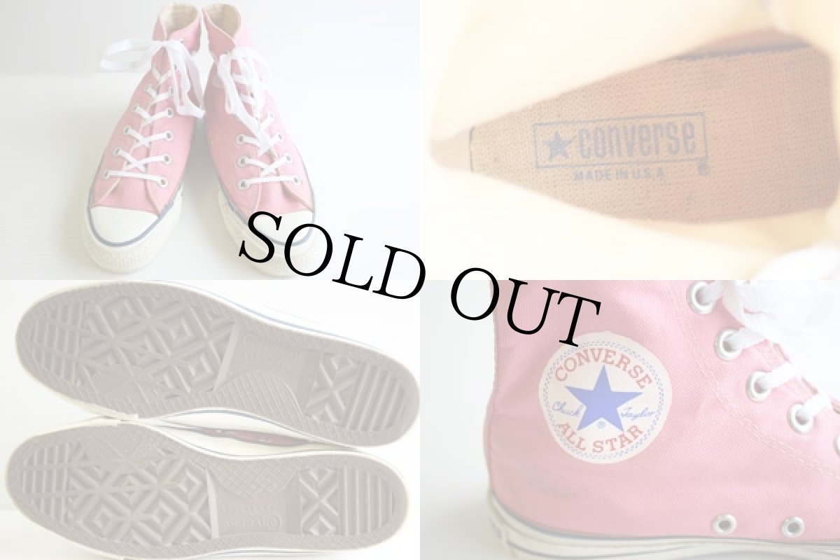 画像3: 80s USA製 CONVARSEコンバース ALL STARオールスター HI ピンク 6.5 (3)