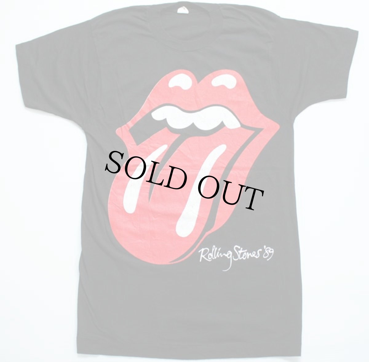 画像1: 80s USA製 The Rolling Stones ローリングストーンズ THE NORTH AMERICAN TOUR 1989 コットン バンドTシャツ L (1)