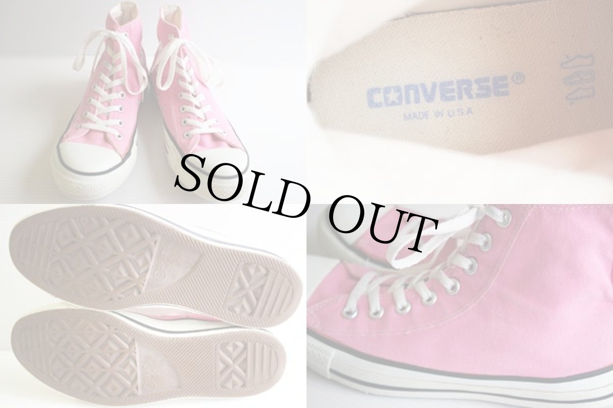 画像3: 90s USA製 CONVARSEコンバース ALL STARオールスター HI ピンク 7.5 (3)