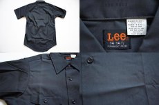 画像3: デッドストック★70s Leeリー 半袖 ワークシャツ チャコールグレー 14 (3)
