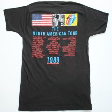 画像2: 80s USA製 The Rolling Stones ローリングストーンズ THE NORTH AMERICAN TOUR 1989 コットン バンドTシャツ L (2)