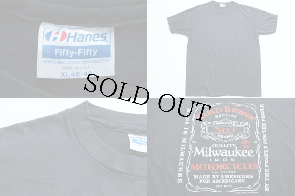 画像3: 80s USA製 HARLEY-DAVIDSON ハーレー ダビッドソン Tシャツ XL★ジャックダニエル (3)