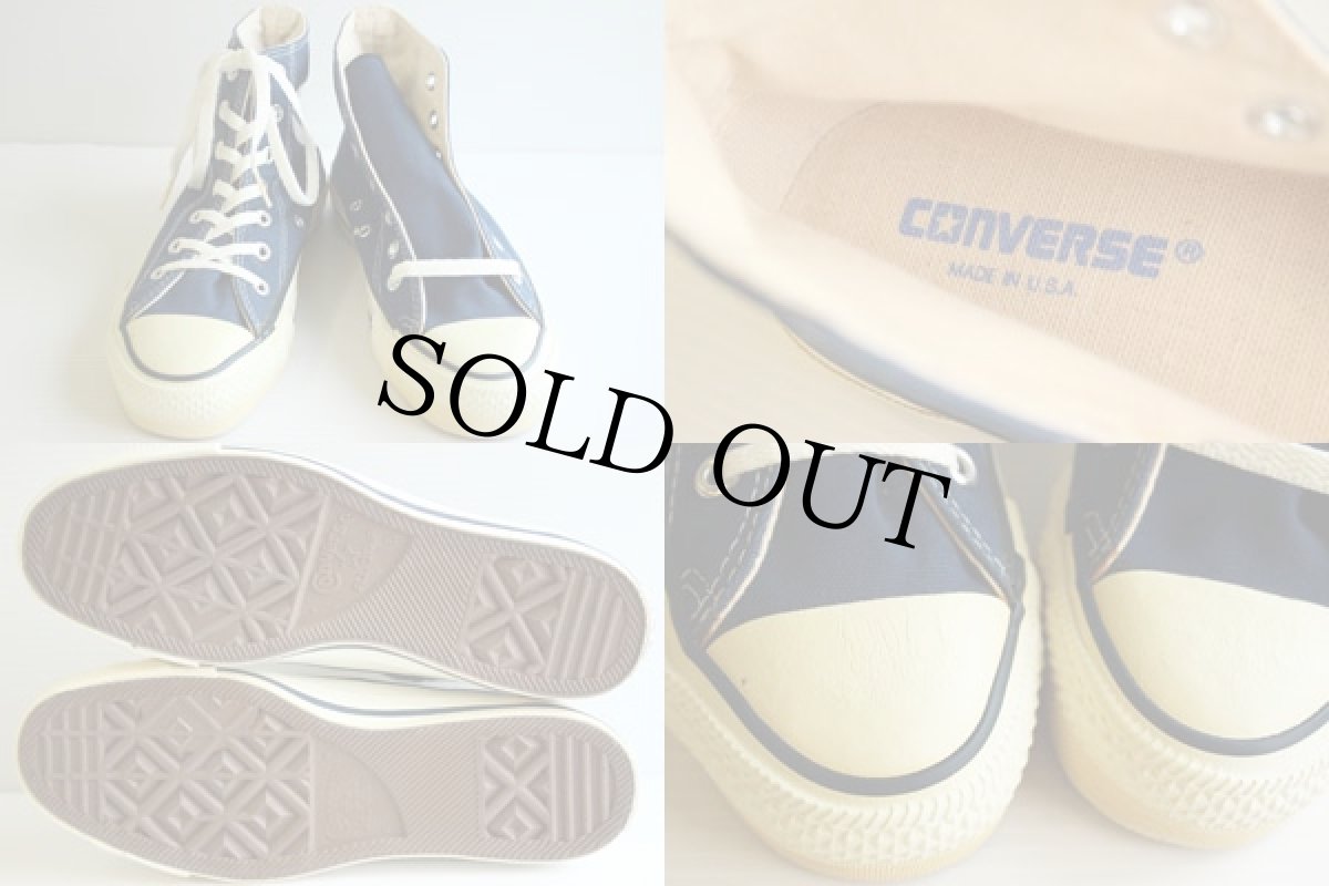 画像3: デッドストック★90s USA製 CONVARSEコンバース ALL STARオールスター HI 紺 6 (3)